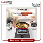 Glam Gas Food book-GG-12 Black Hob 1 Burner Kitchen Gas Stove Gas Stove (Natural Gas & LPG)  1 Year Brand Warranty